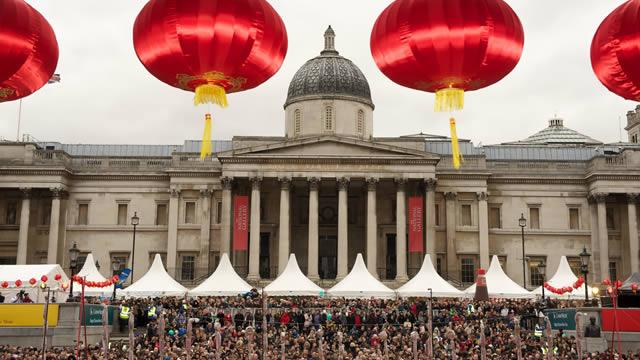 Trafalgar Square is the venue for free Chinese New Year entertainment. Photo VisitLondon.com